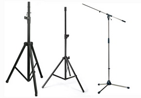Hangfal és mikrofon állvány